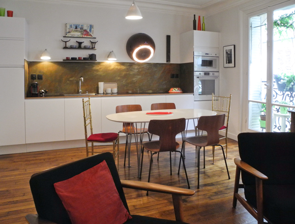 sara camus bouanha architecte d'intérieur Paris, rénovation compléte d'un appartement de 40m2 place de clichy paris 18eme